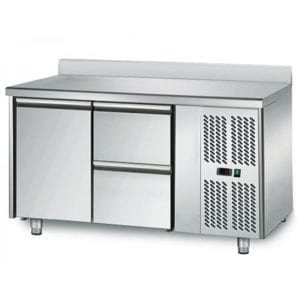 Table réfrigérée 700 / 1 porte + 2 tiroirs adossés