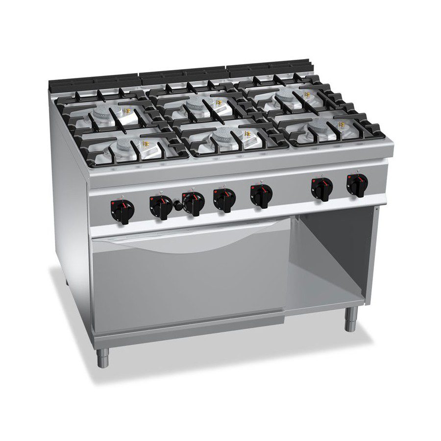 Premium cuisinière - 4 brûleurs - unité double - profondeur 90 cm - gaz  incl four électrique - Maxima