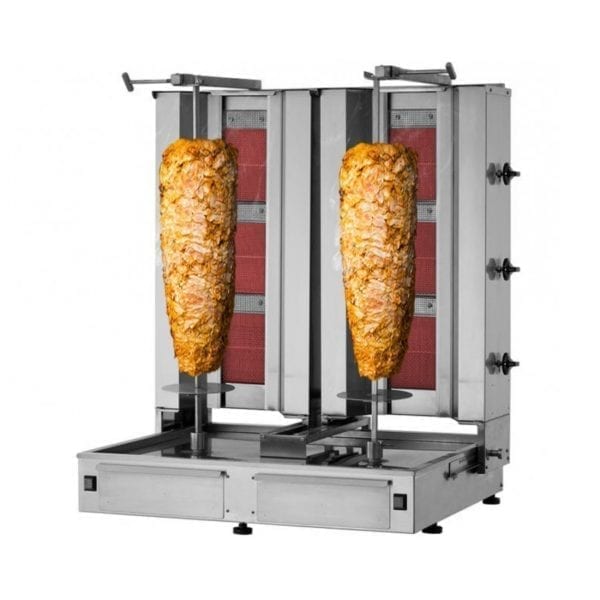 Machine à kebab 3 + 3 brûleurs