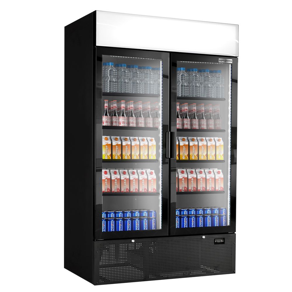 VITRINE A BOISSON FULL BLACK 2 PORTES VITREE