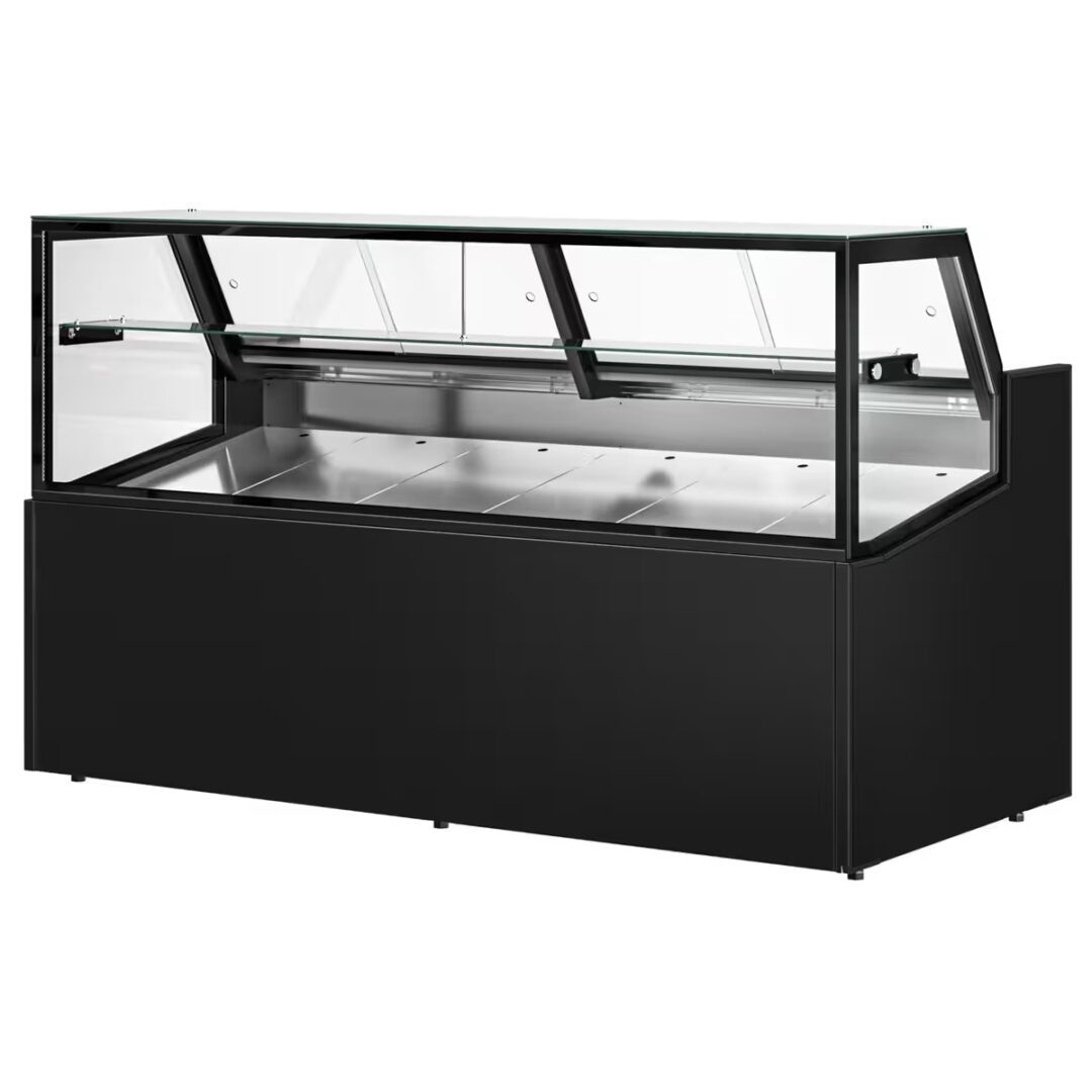 VITRINE DE PRESENTATION REFRIGEREE 5 FACES VITREES / LED - 1940 mm - 380 Litres - avec 1 étagère – Image 4