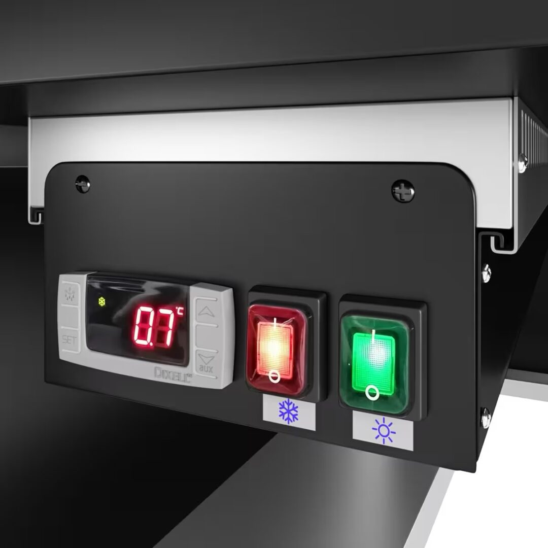 VITRINE DE PRESENTATION REFRIGEREE 5 FACES VITREES / LED - 1940 mm - 380 Litres - avec 1 étagère – Image 5
